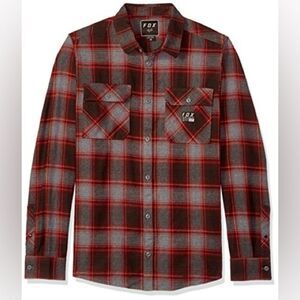 Fox Traildust Flannel Heather Graphic Men's Shirt Sz S Outdoor Casual Country